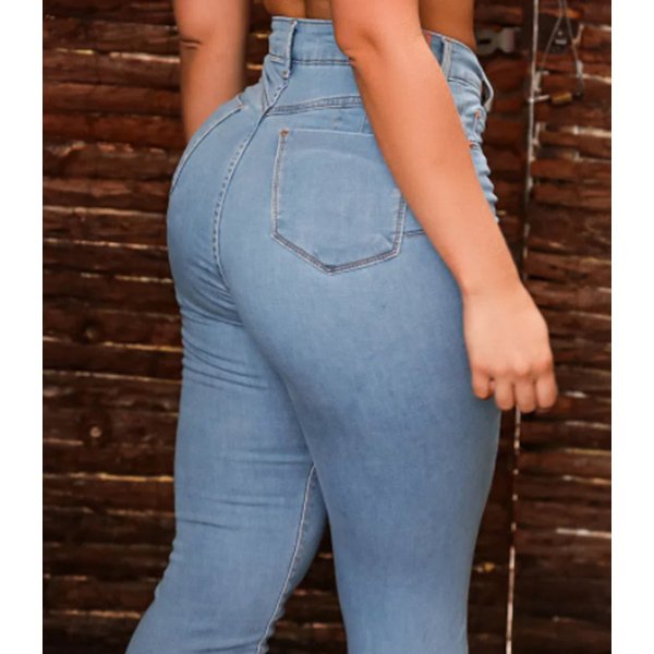 Calça Jeans Feminina Modelo Skinny levanta bum bum com Cintura alta  20201.36 – Jeans Sob Medida